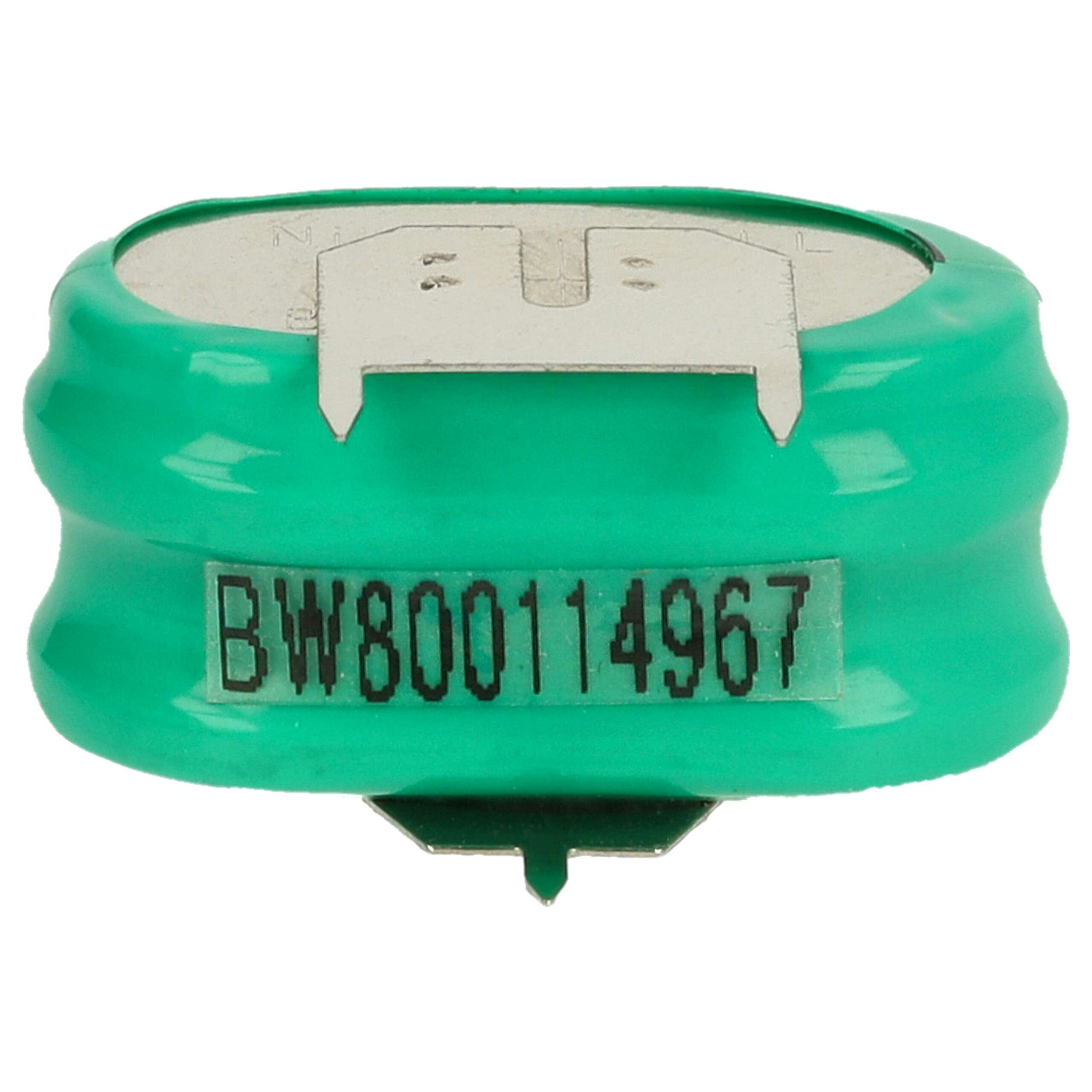 10x Bateria de Botão Recarregável Tipo 2/V150H 3 Pinos vhbw - 150 mAh 2.4V NiMH - Image 4