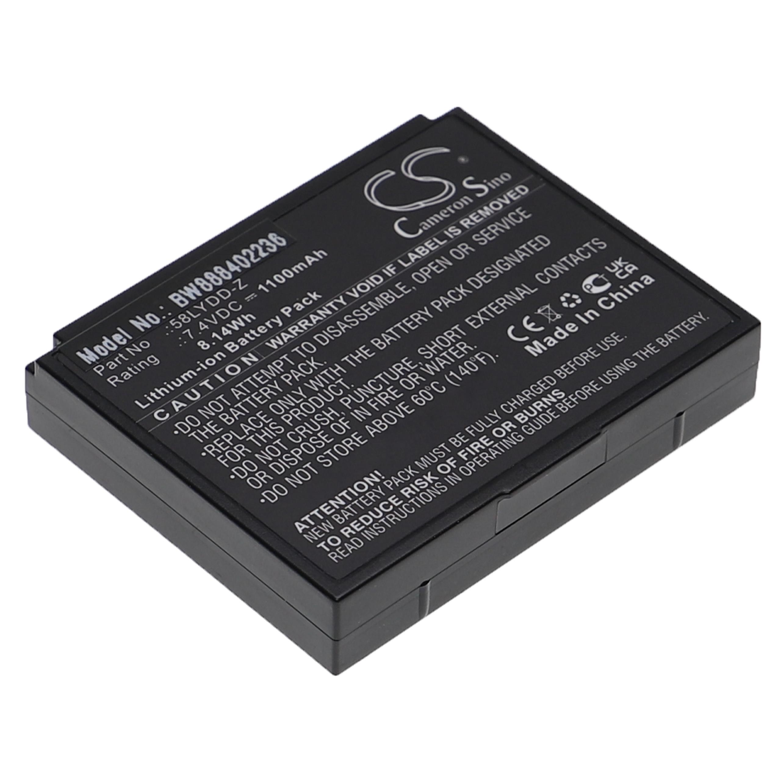 Bateria vhbw para impressoras Zjiang 58LYDD-Z - 1100 mAh 7.4 V Li-Ion - Image 4