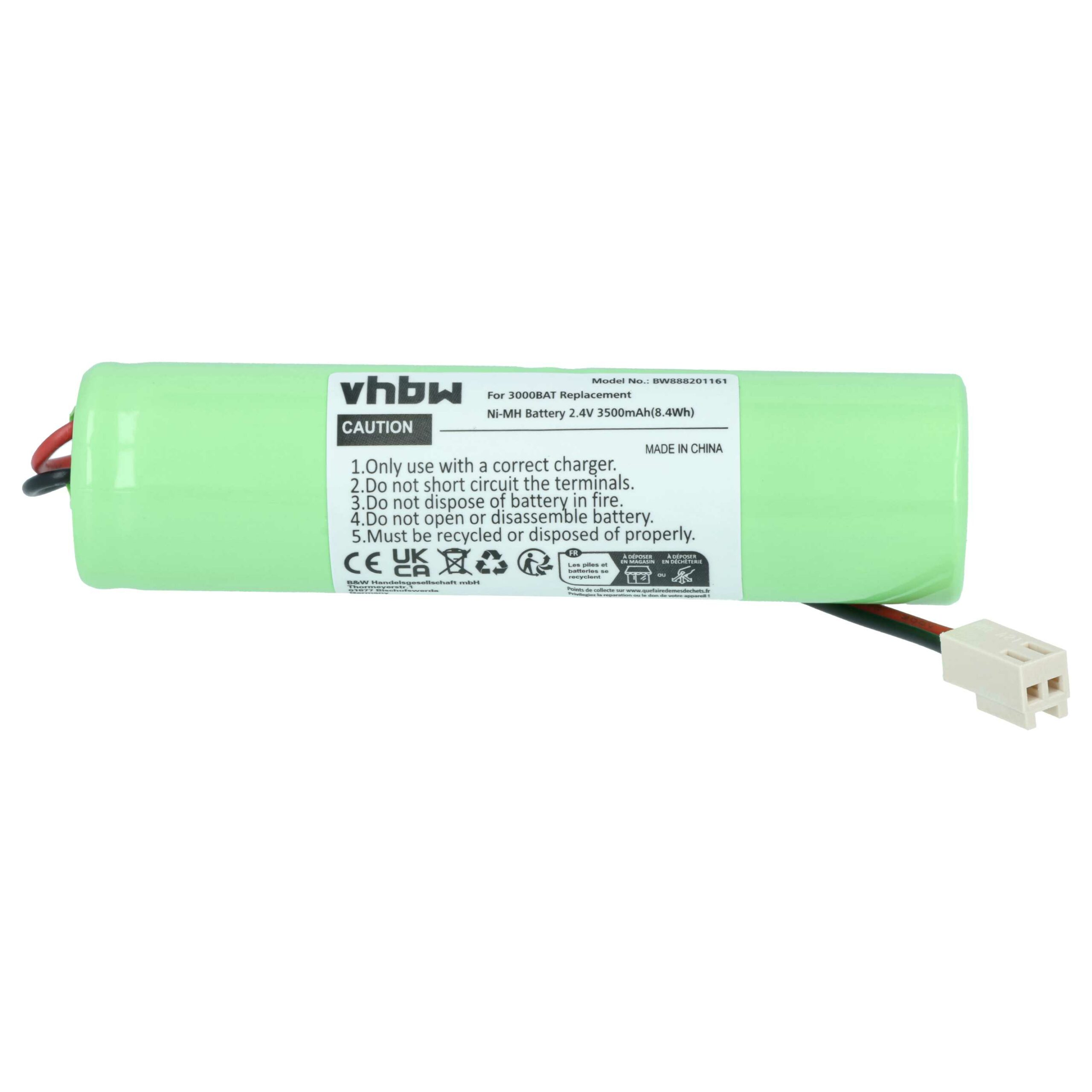 Bateria vhbw 3500 mAh 2.4 V NiMH compatível com NOVIPro 3000BAT e 880BAT - Image 3
