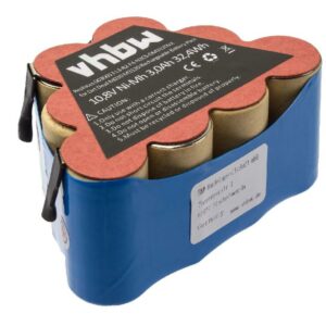 Bateria vhbw 3000mAh 10.8V NiMH para Dirt Devil 0030013, L3-R2-F4-N2