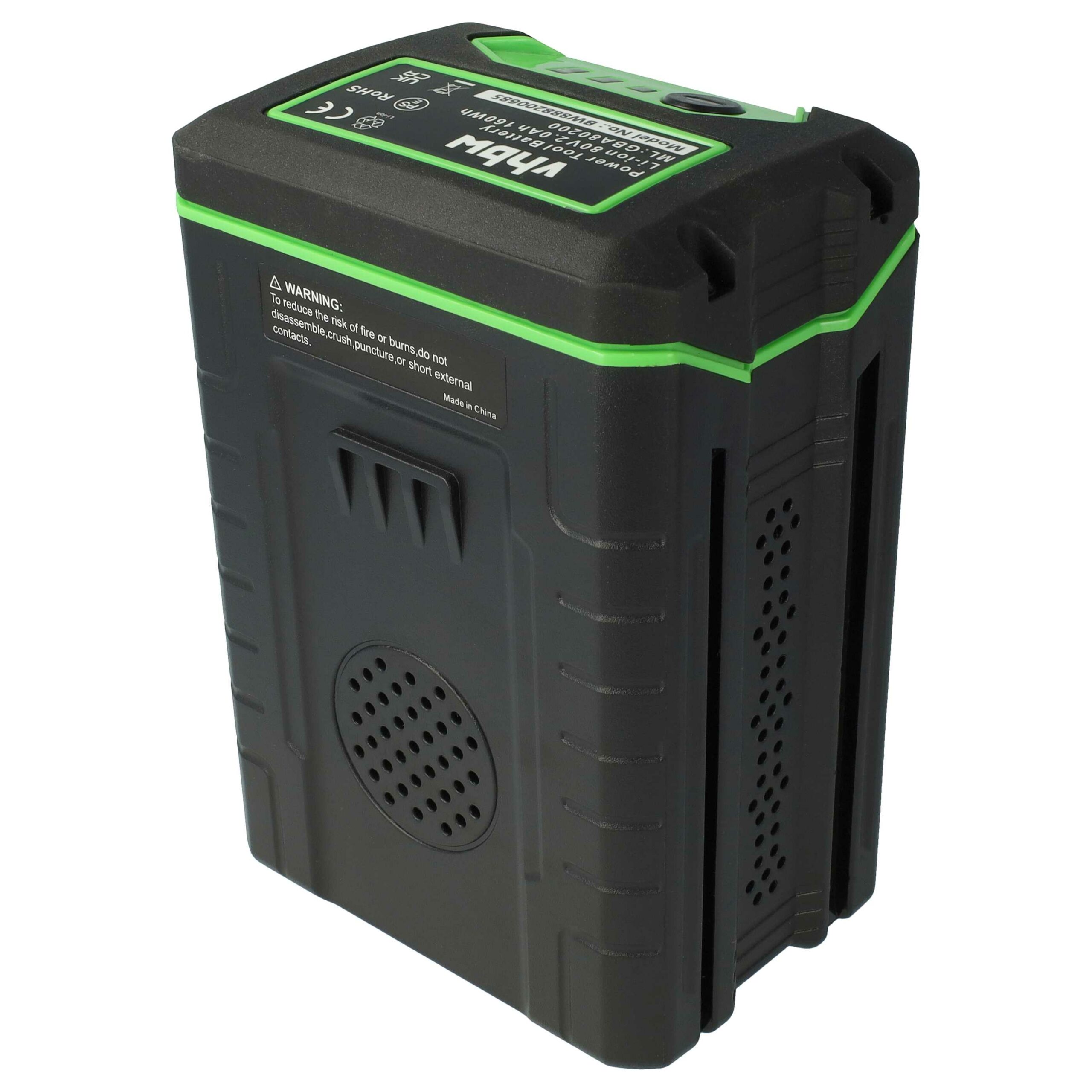 2x Bateria substitui Greenworks 2901307, 80V Max, 2901302, 2902407, 2901207 - 2000 mAh 80 V Li-Ion, preta - Image 4
