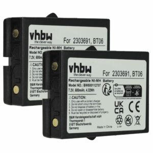 2x Bateria de Substituição para Danfoss 2303691, Telecomando BT06 - 600 mAh