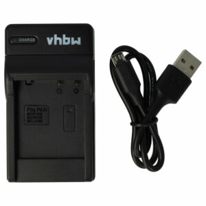 Carregador USB-C com Cabo para Leica, Panasonic Lumix e Câmaras Digitais - vhbw 0.5 A