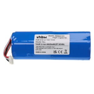Bateria vhbw 6800mAh 14.4V Li-Ion para Ecovacs (201-1913-4200, 201-1913-4201, S10-Li-144-5200)