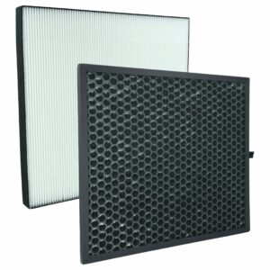 Conjunto de 2 Filtros para Purificador de Ar Sharp FZ-F30DFE, F30L-H - Filtro HEPA e Carvão Ativado vhbw