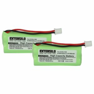 2x Bateria EXTENSILO para Telefone Fixo T-Com - 850 mAh 2.4 V NiMH