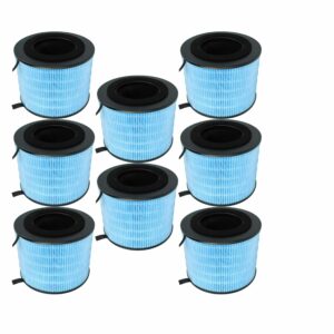 Pack 8 Filtros de Substituição para Purificador Philips FYM220/30 - Carvão Ativado + Filtro SPM