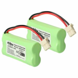 2x Bateria vhbw substitui Motorola BT283342, BT183342 para telefone fixo Philips - 800 mAh 2.4 V NiMH