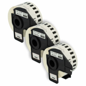3x Rolo de Etiquetas Compatível Brother DK-22225 - 38 mm x 30.48 m + Suporte