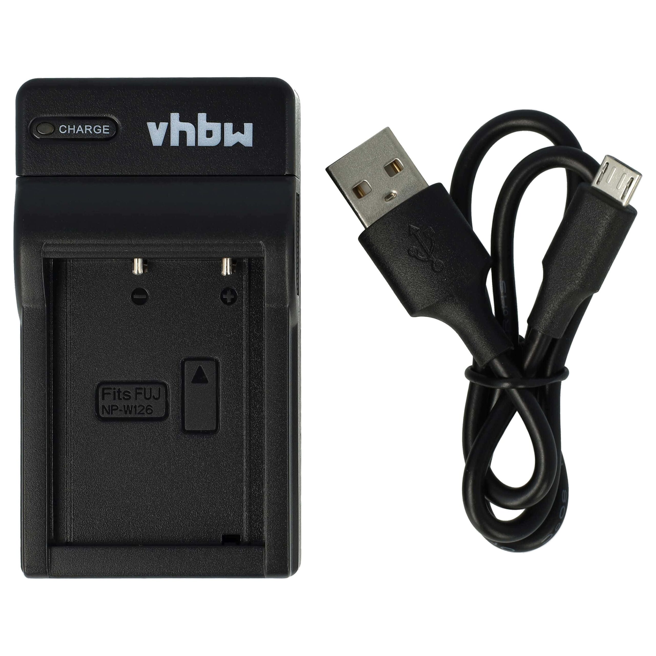 Carregador de Baterias USB-C + Cabo para Fujifilm X-T10 - 0,5 A vhbw