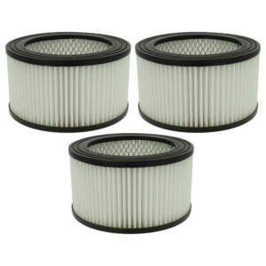 3x Filtro Cartucho vhbw para Aspirador de Chaminé PowerPlus Oxeo 760023, Preto/Branco