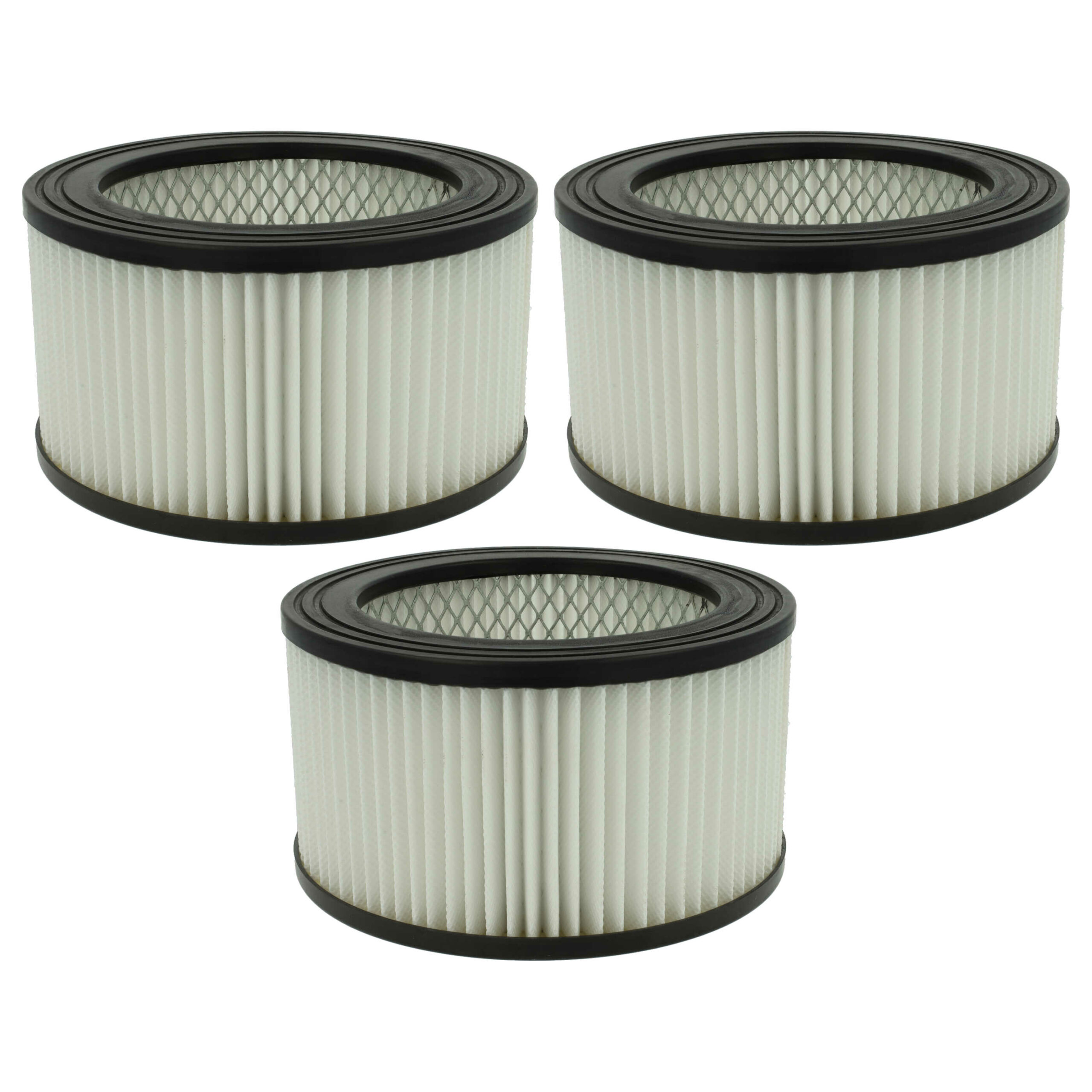 3x Filtro Cartucho vhbw para Aspirador de Chaminé PowerPlus Oxeo 760023, Preto/Branco