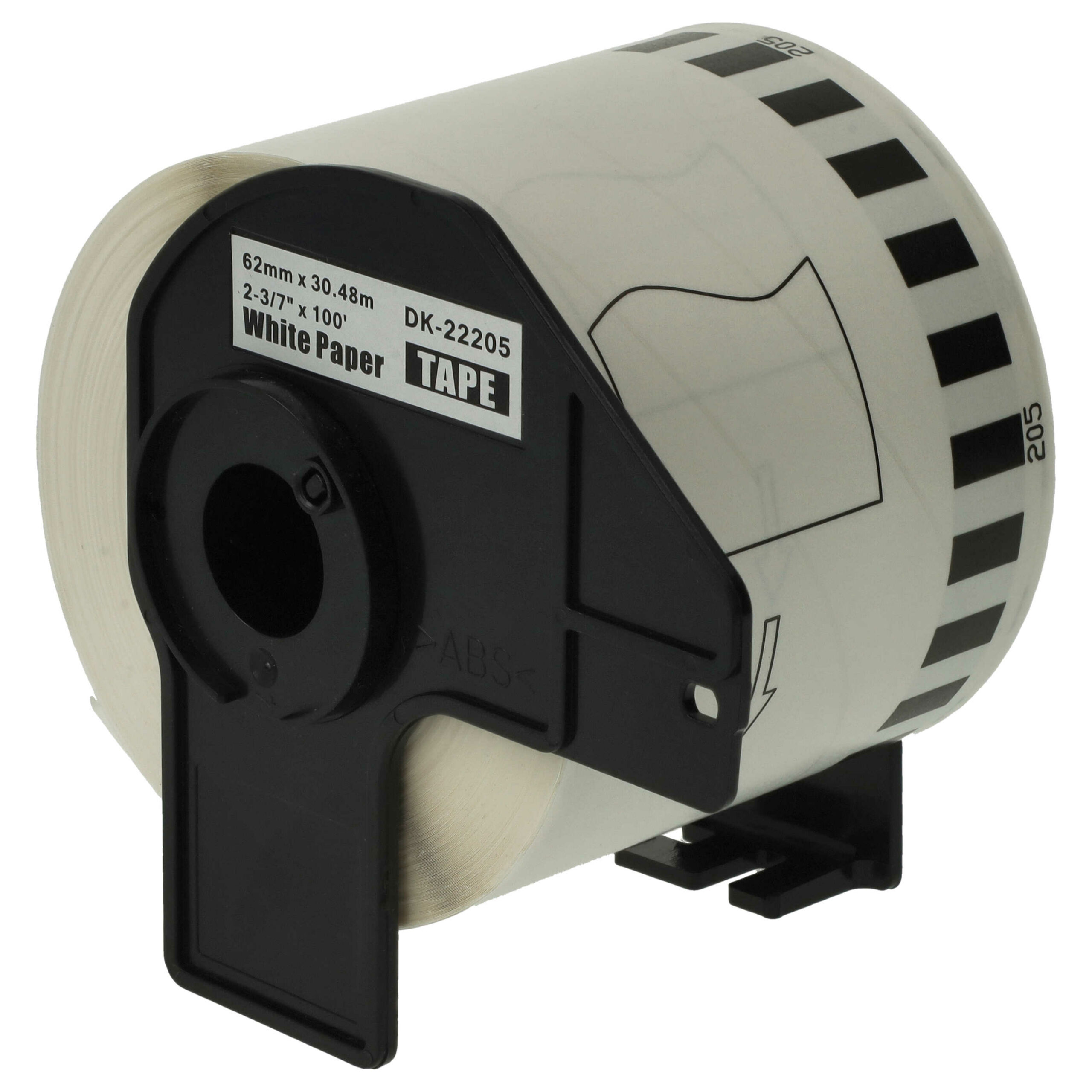 Rolo de Etiquetas Compatível com Brother DK-22205 - Premium 62 mm x 30.48 m + Suporte - Image 3
