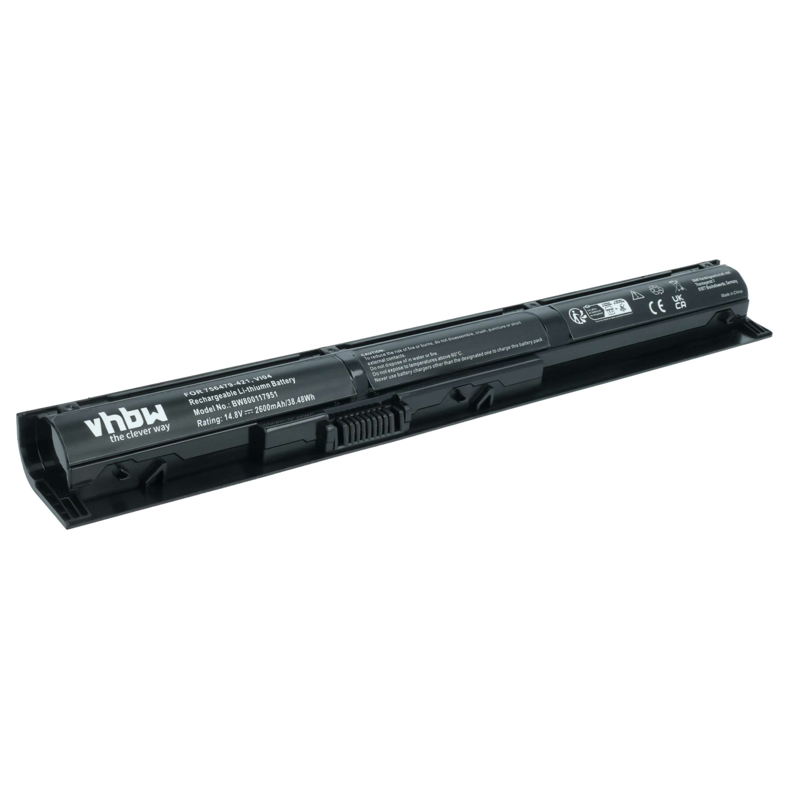 Bateria para Portátil vhbw Compatível com HP 756744-001, 756478-421, 756478-541, 756479-421 - 2600 mAh 14.4 V Li-Ion