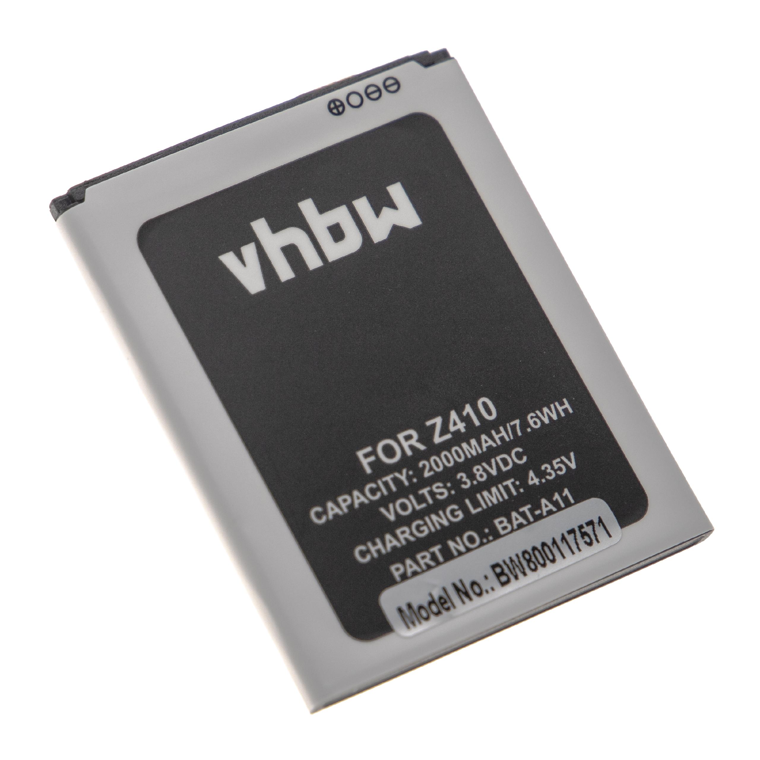 Bateria vhbw para Acer KT.0010K.007, BAT-A11 - 2000 mAh 3.8 V Li-Ion