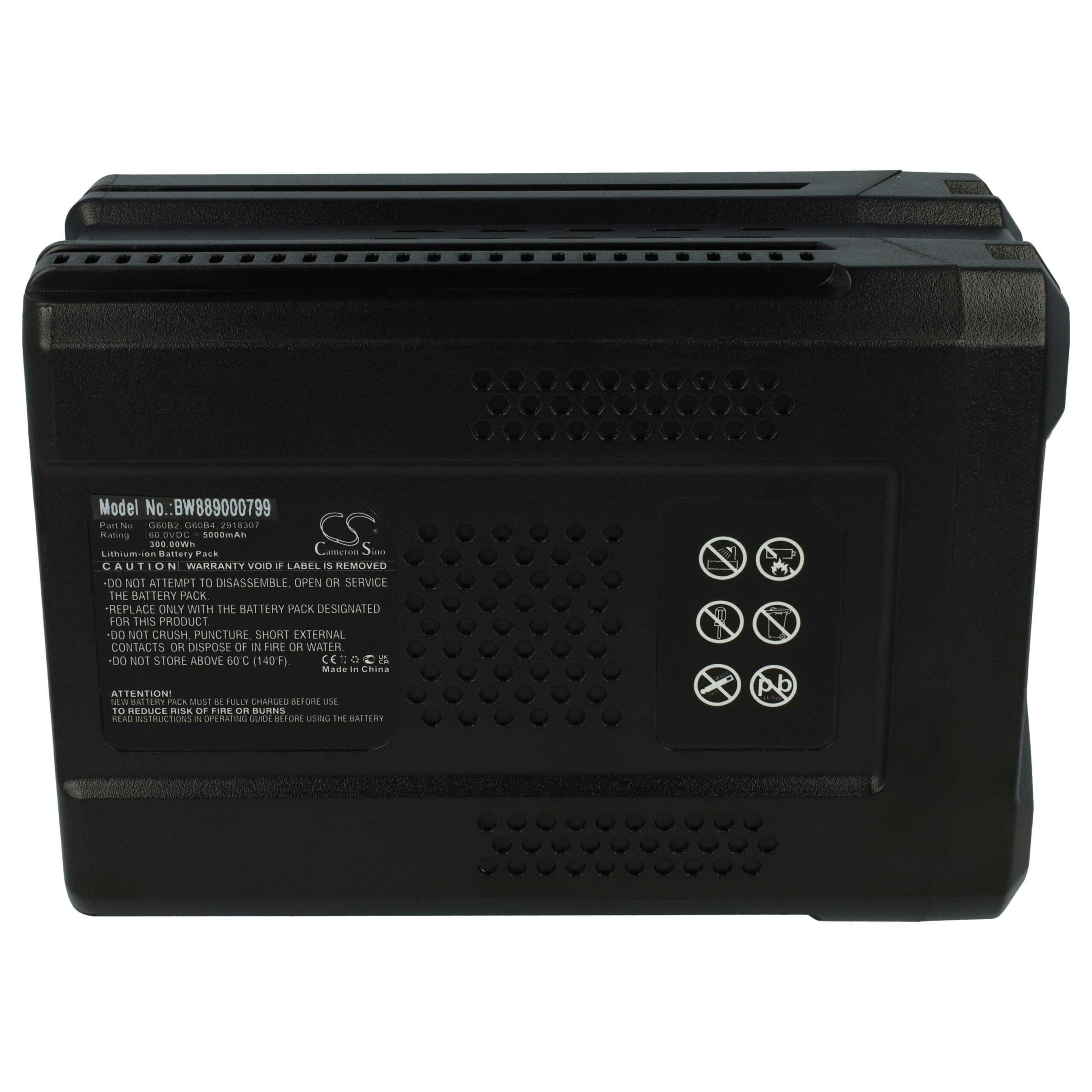 Bateria vhbw para Greenworks G60B2, 2918307, G60B4 - 60V 5Ah Li-Ion - Image 3