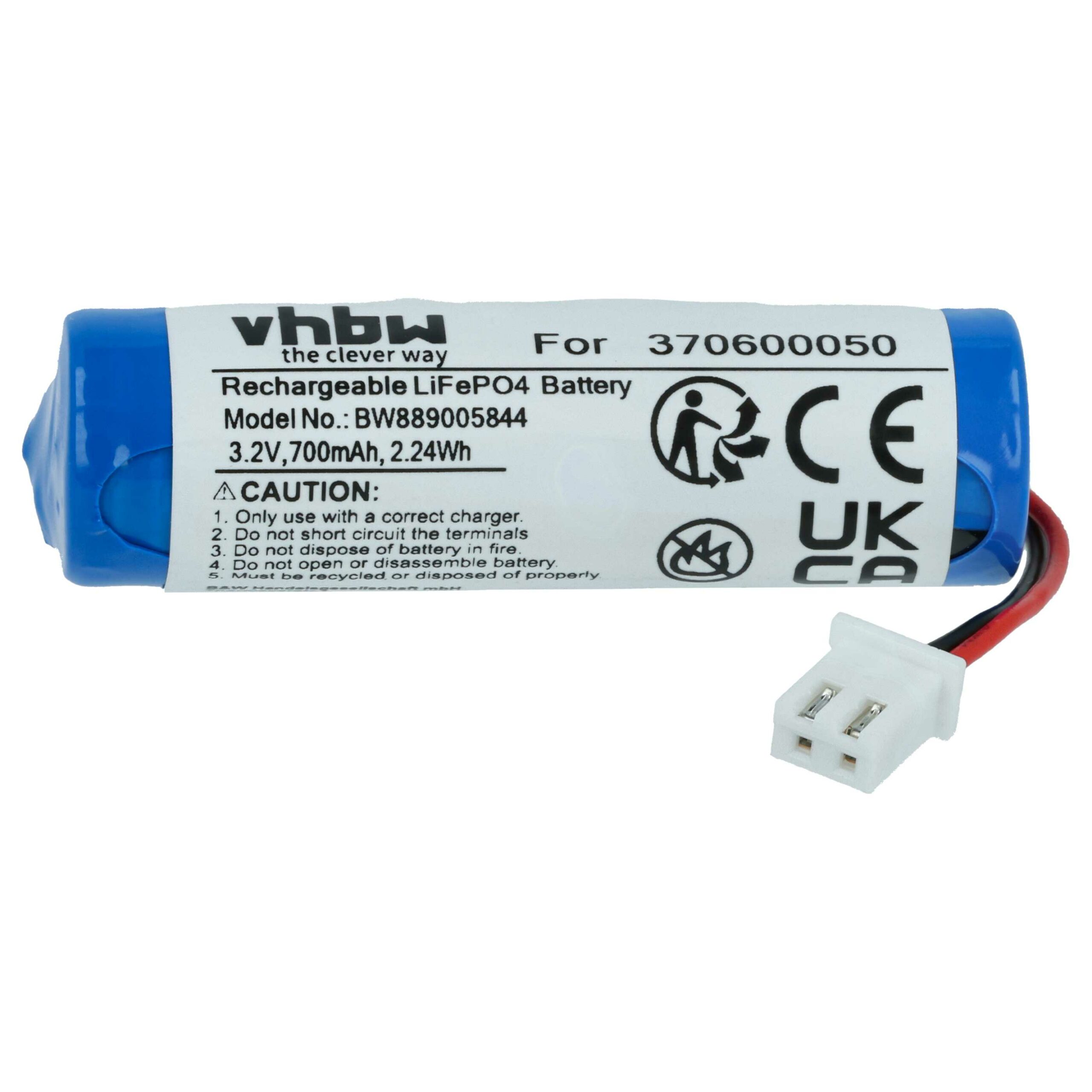 Bateria de Substituição vhbw 2x 700 mAh 3.2V LiFePO4 JST ZH para Carrera 370600050 - Image 3