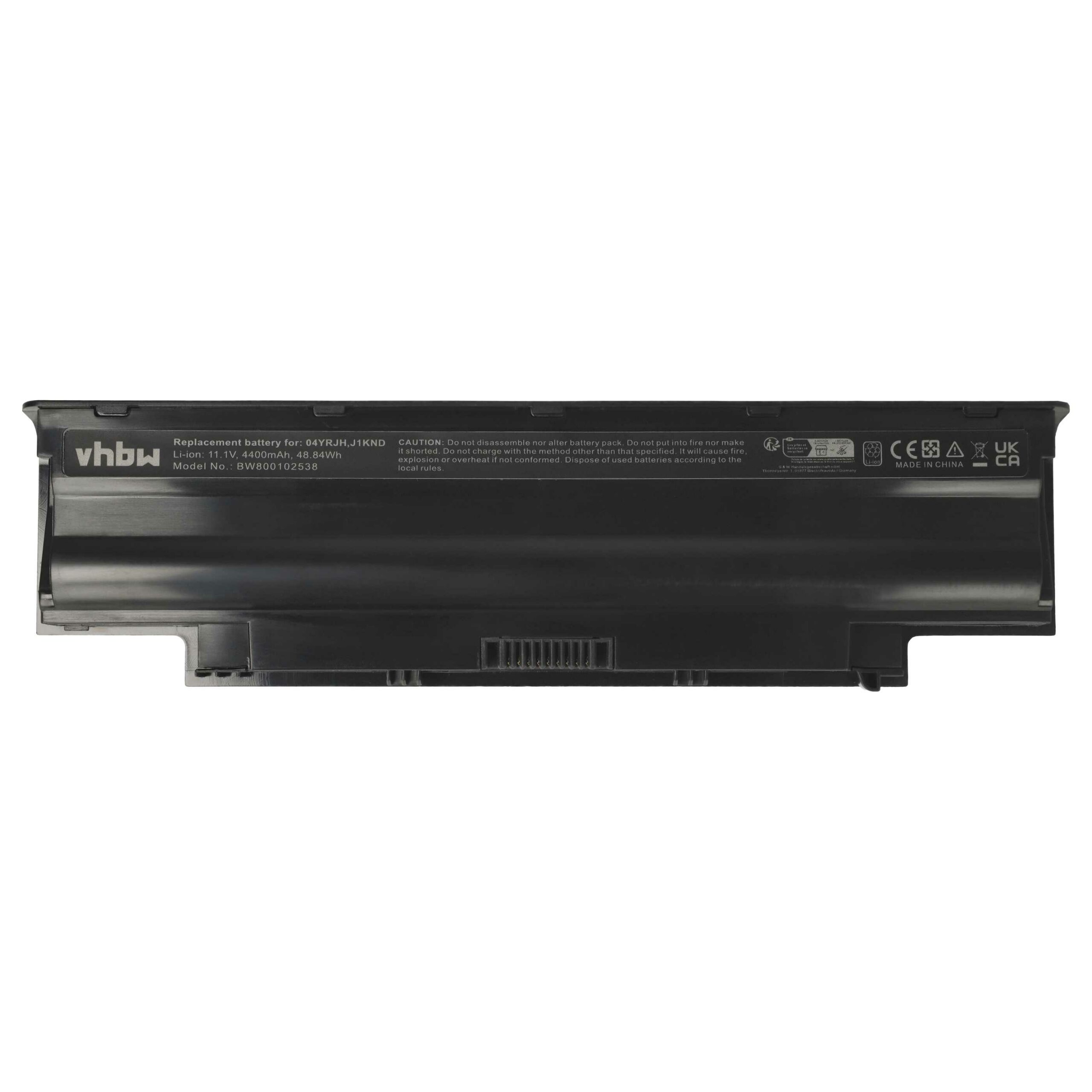 Bateria vhbw para Portátil Dell 07XFJJ, 0J1KND, 04YRJH, 06P6PN, 0383CW, 0J4XDH - 4400 mAh 11.1V Li-Ion Preta - Image 2