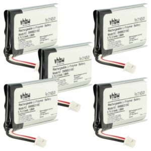 Bateria vhbw para auriculares sem fio Plantronics - 510 mAh 3.7 V Li-polymer (pack 5x)