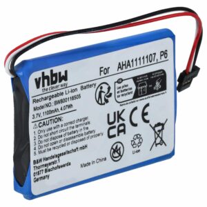 Bateria vhbw para TomTom GPS - Substitui AHA11111010, AHA1111107, P6 - 1100mAh, 3.7V