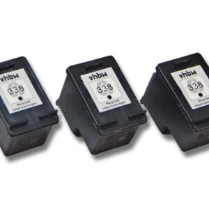 Pack 3x Cartuchos de Tinta para Impressora HP Deskjet 6520 - Preto vhbw
