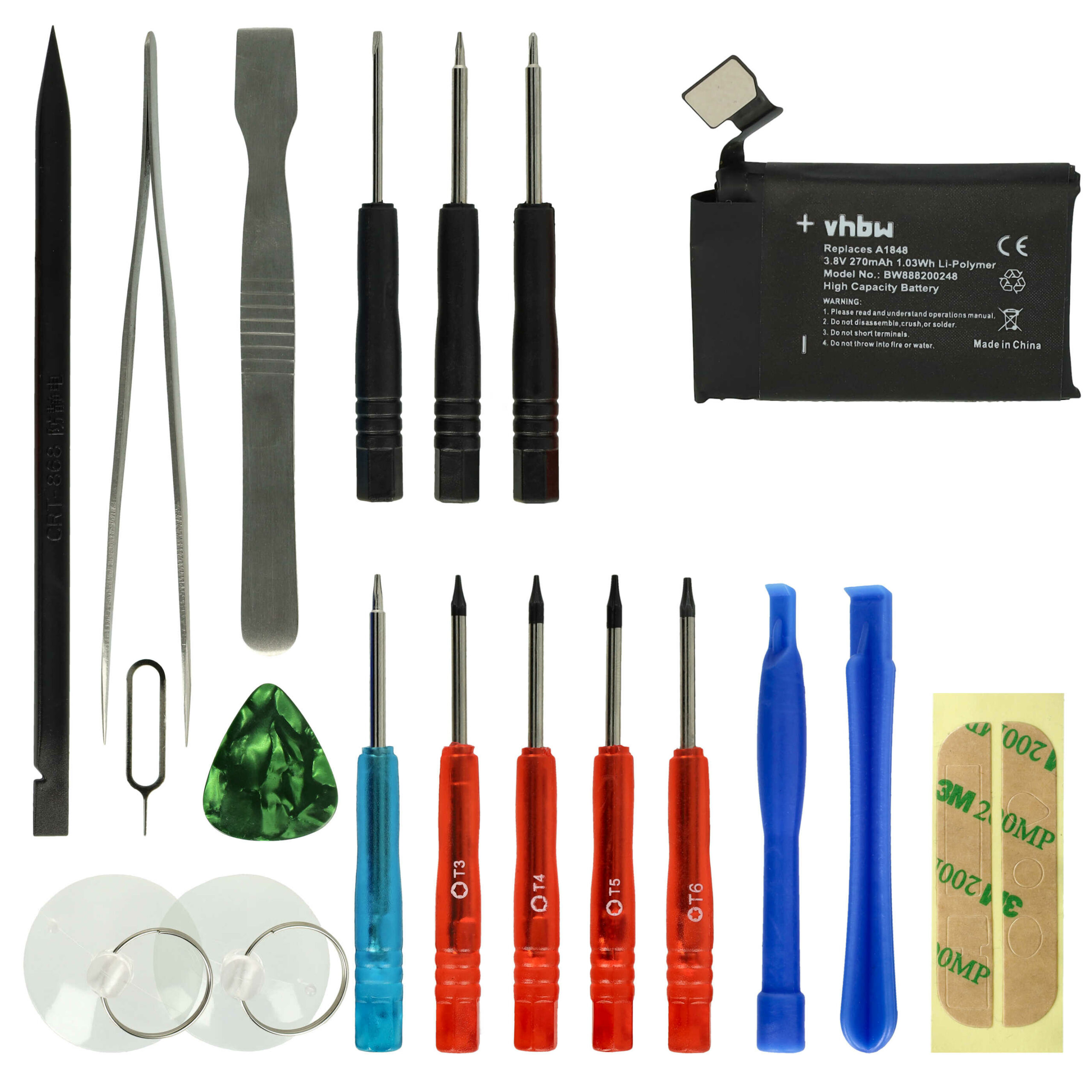 Bateria vhbw para Apple Smartwatch A1848 - 270 mAh 3.82 V Li-polímero + Ferramentas - Image 2