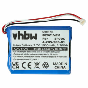 Bateria de Substituição para Controlador Sony PlayStation - vhbw 1000 mAh 3.7V Li-Ion