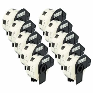 10x Rolo de Etiquetas Compatível com Brother DK-11221 - Premium 23 mm x 23 mm + Suporte