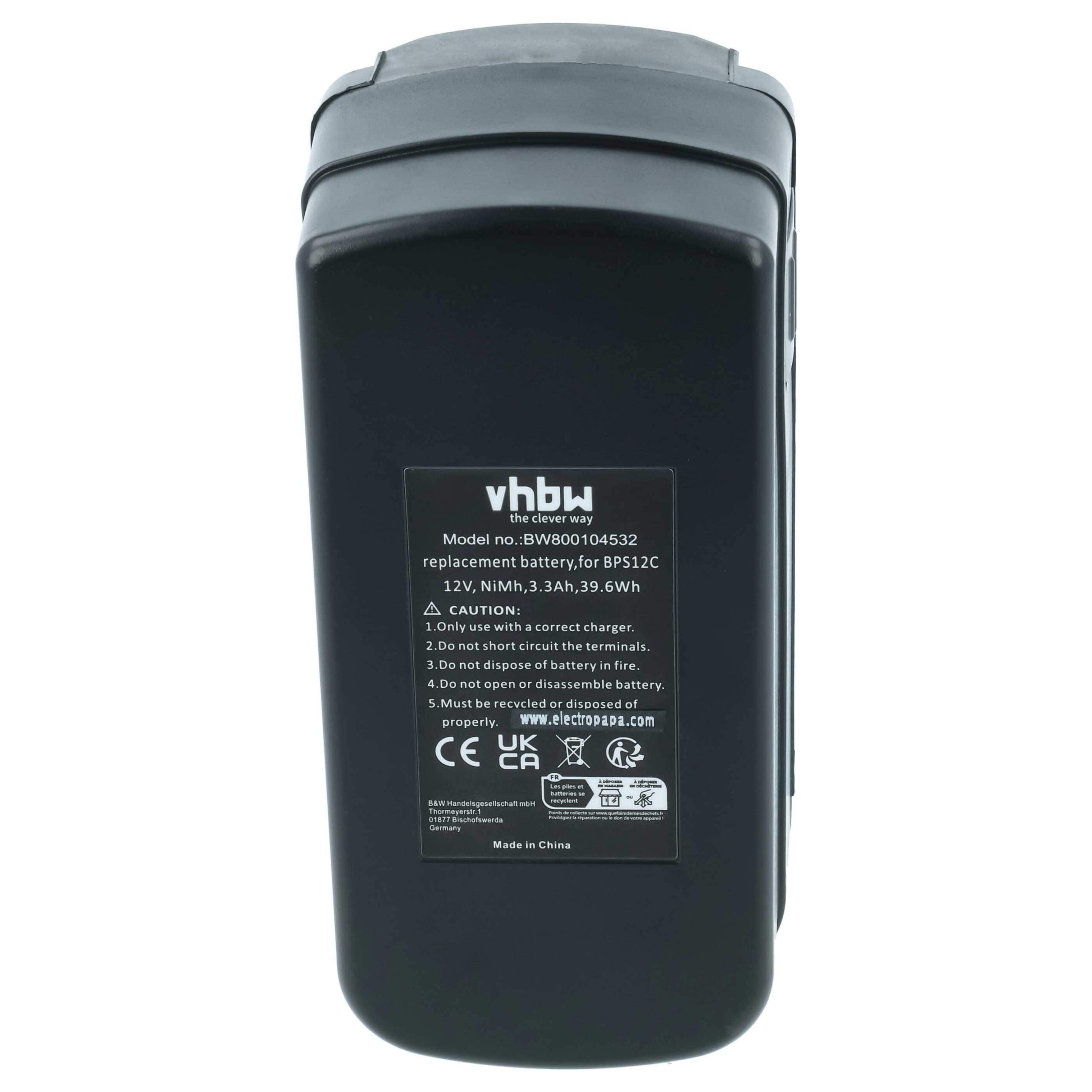 Bateria compatível com Festo Festool 398338, 497019, 493348, 498336 - 3300 mAh, 12 V, NiMH - Image 3