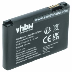 Bateria para Telemóvel compatível com Motorola BZ60 - 700 mAh 3.7 V Li-Ion vhbw