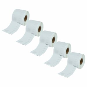 Pack 5x Rolos de Etiquetas compatíveis com Dymo 99015 - 54 mm x 70 mm
