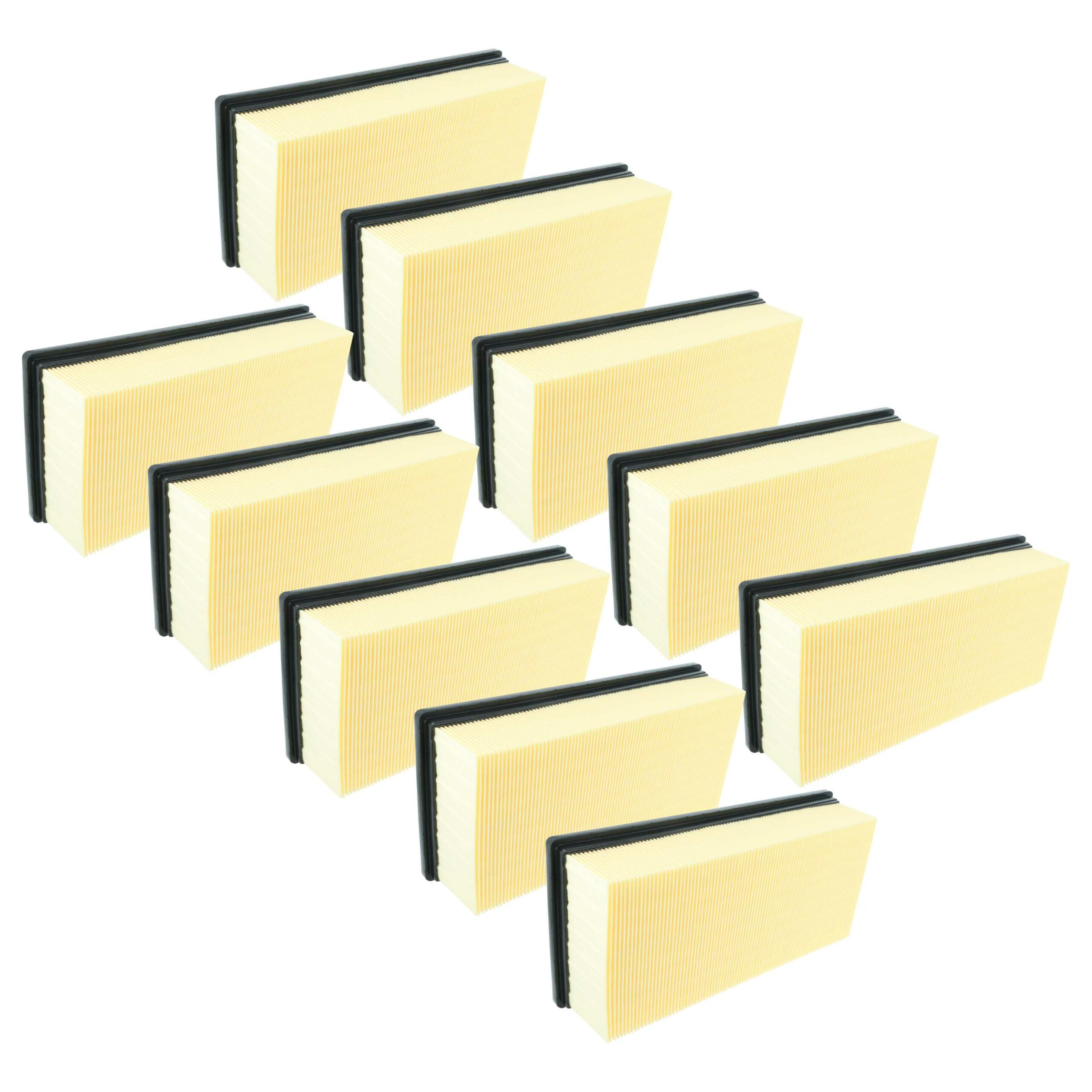 10x Filtro plissado vhbw compatível com Kärcher IVC 60/12-1 Tact Ec, NT 65/2 Tact², NT 75/2 Tact² Me