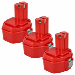 3x Bateria vhbw 14.4V 3000 mAh NiMH para Makita 1434, 1422, 1433, 1420