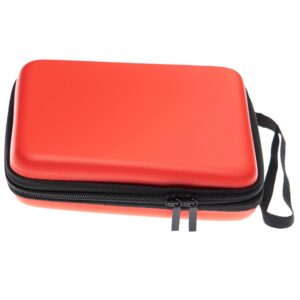 Mala de Proteção para Nintendo 2DS com Alça e Mosquetão - Preta/Vermelha vhbw
