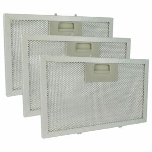 3x Filtro de Graxa Metálico Longa Duração vhbw para Coifa Klarstein 10034877