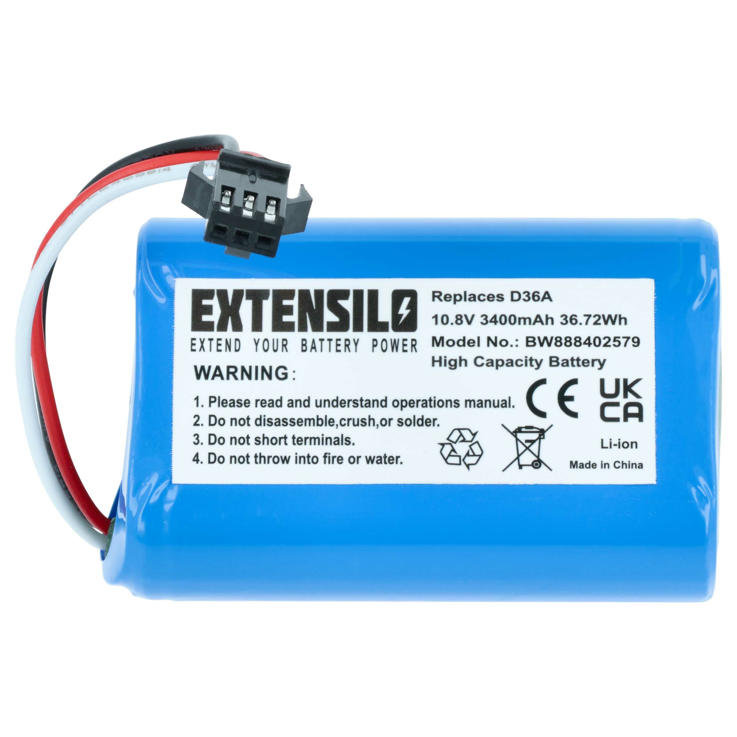 Bateria vhbw para Ecovacs ZJ1450, DA60-Darfon - 3400mAh, 10.8V, Li-Ion - Image 3