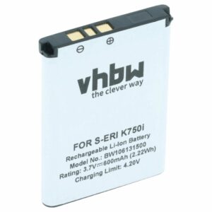 Bateria para Telemóvel compatível com Sony-Ericsson BST-37 - 600 mAh 3.7 V Li-Ion