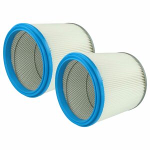 2x Filtro de Cartucho de Reposição vhbw para Aspirador Bosch 2607432008 - Branco/Prata/Azul