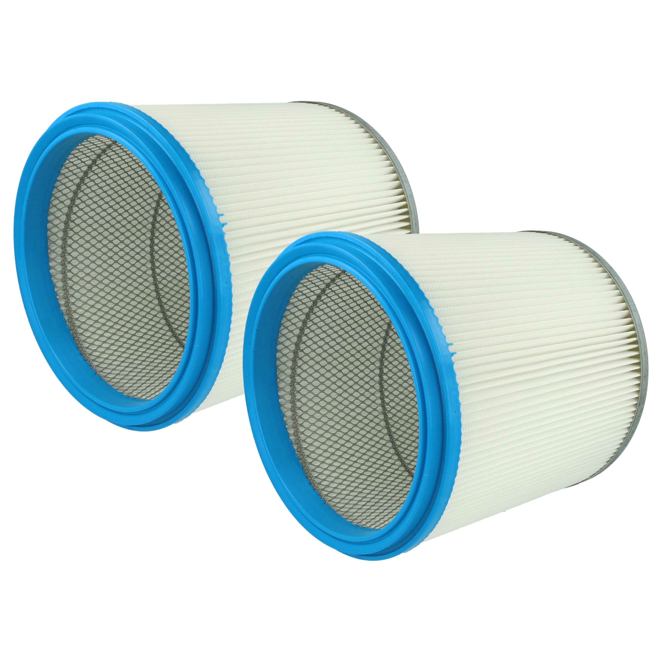 2x Filtro de Cartucho de Reposição vhbw para Aspirador Bosch 2607432008 - Branco/Prata/Azul