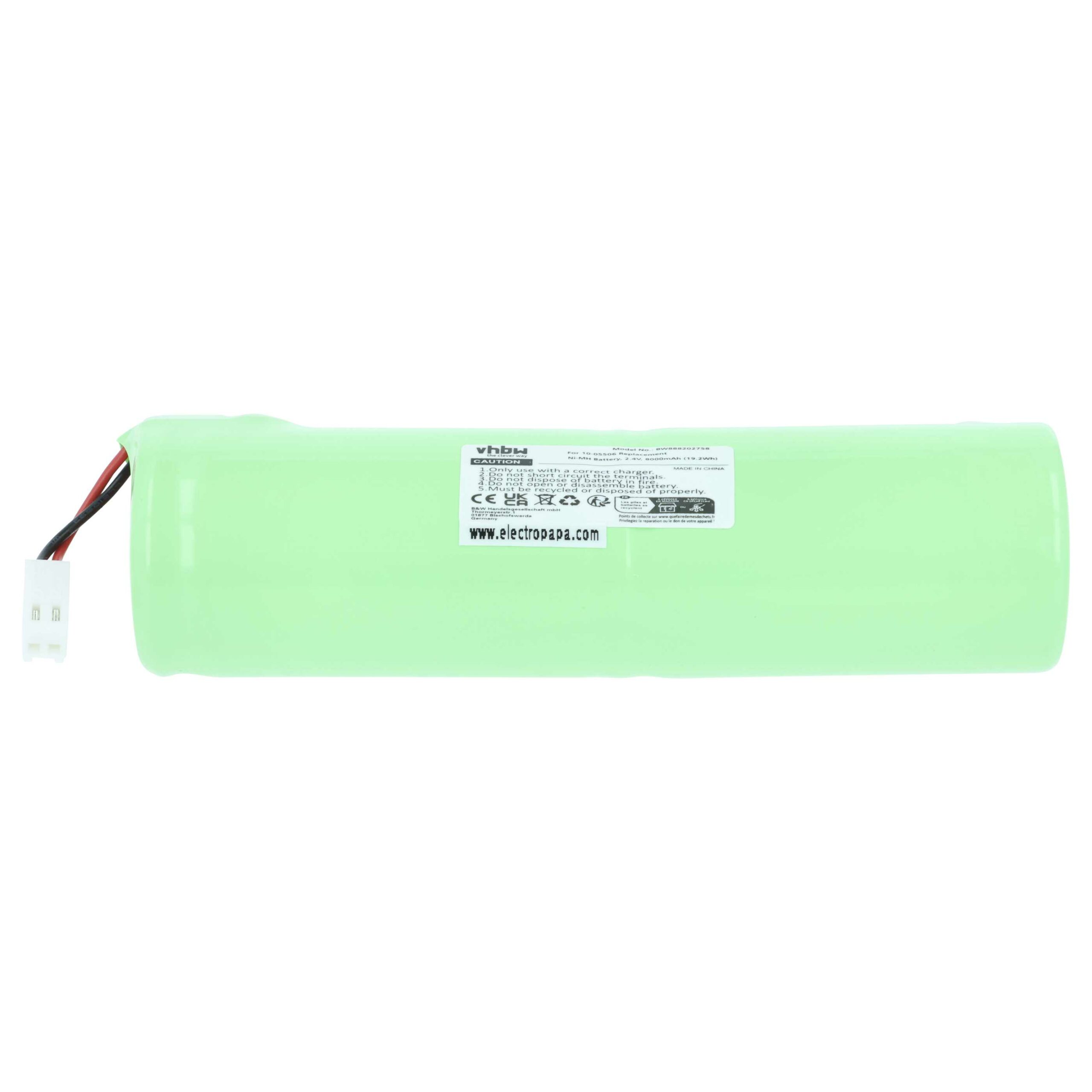 Bateria vhbw compatível com Geo-Fennel 10-05506, GF-243000-18 - 8000 mAh 2.4 V NiMH - Image 3