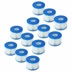 Pack 12x Filtro de Piscina Tipo S1 Substituição Bestway FD2135 - Cartucho Filtrante vhbw