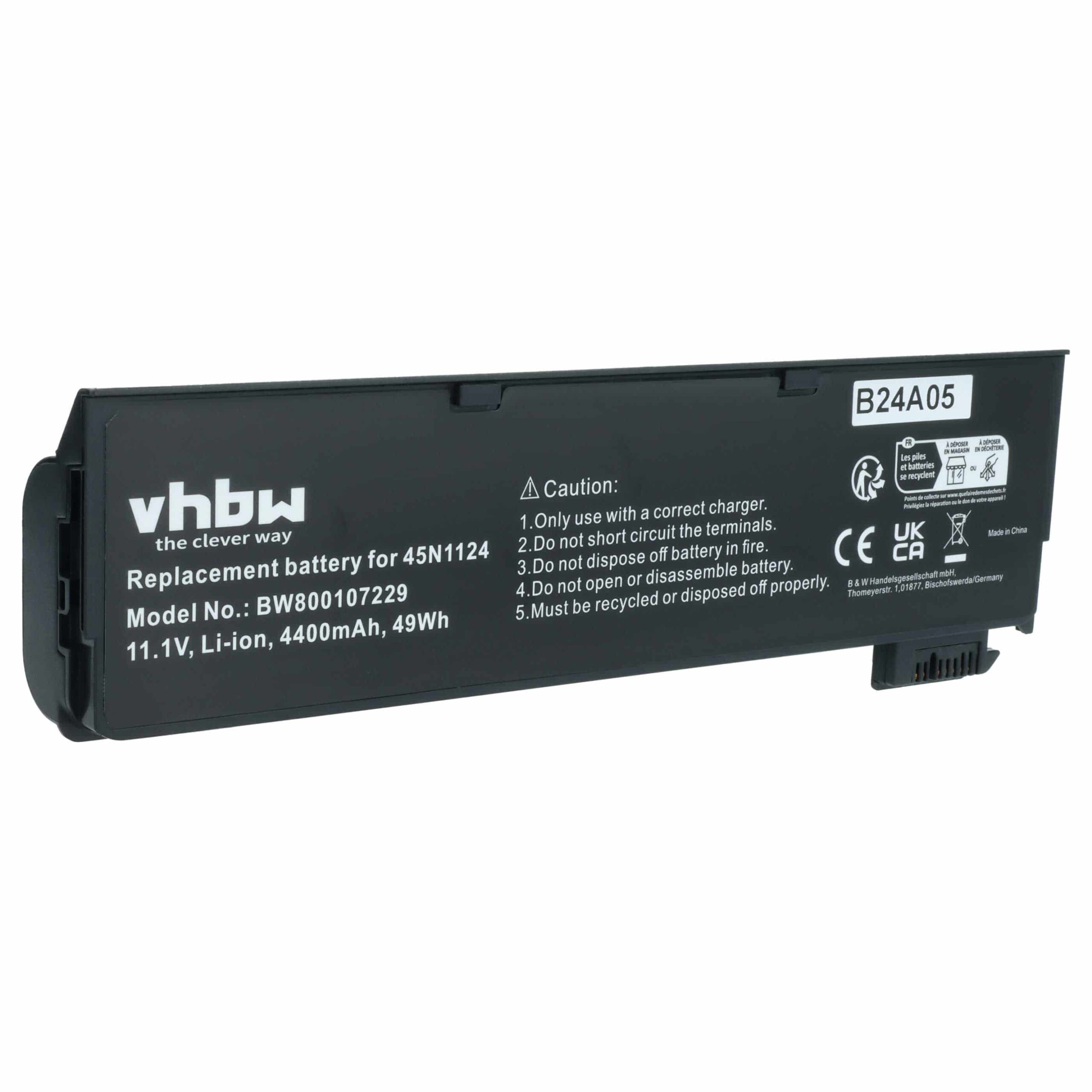 Bateria vhbw para Lenovo (121500146, 00HW034, 00HW033, 0C52861, 0C52862) - 4400 mAh 11.1 V Li-Ion