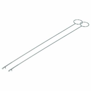 vhbw 2x Agulha de Reversão com Gancho - Agulha Extra Longa de Passagem (26,5 cm), Metal