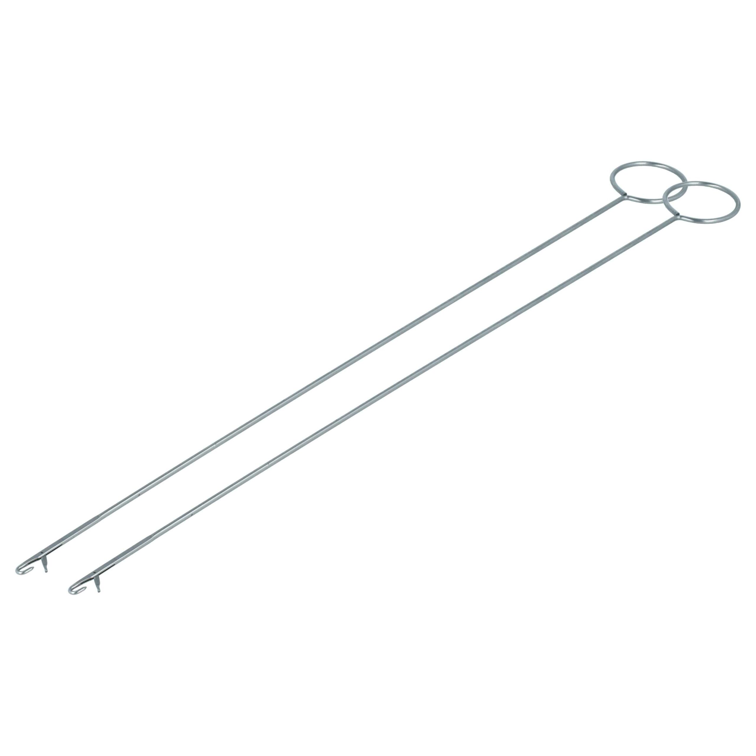 vhbw 2x Agulha de Reversão com Gancho - Agulha Extra Longa de Passagem (26,5 cm), Metal