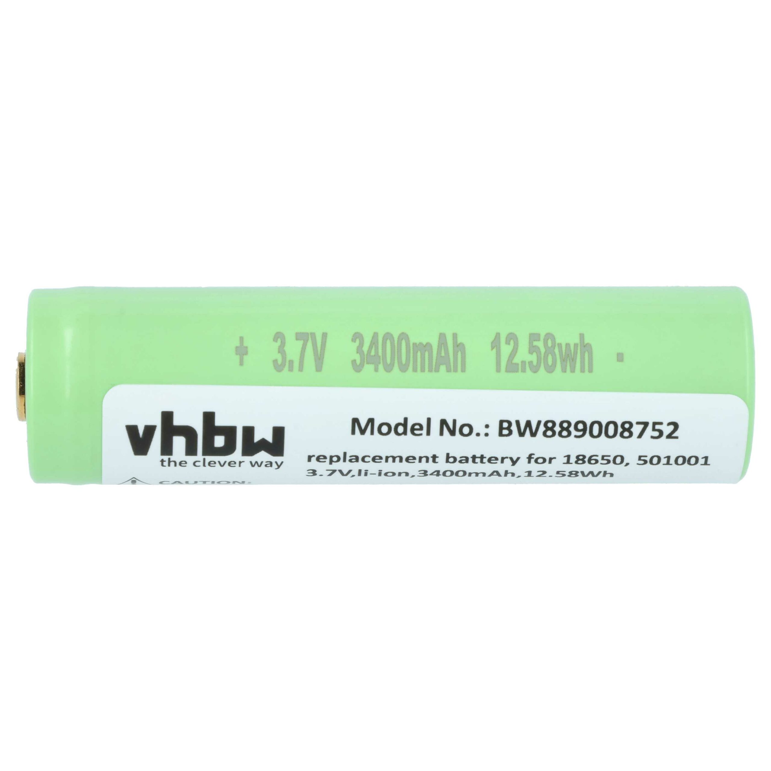 Bateria vhbw 3400 mAh 3.7 V Li-Ion para Ledlenser 501001 e lanternas compatíveis - Image 3