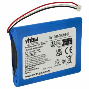 Bateria vhbw para GPS Garmin 361-00066-00/10 - 1500mAh 3.7V