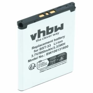 Bateria vhbw para Sony Ericsson BST-33 - 900 mAh 3.7 V Li-Ion