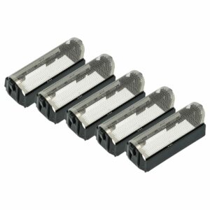 5x Lâmina de Barbear Substituta Braun 424 - com Moldura, Preto/Prateado vhbw