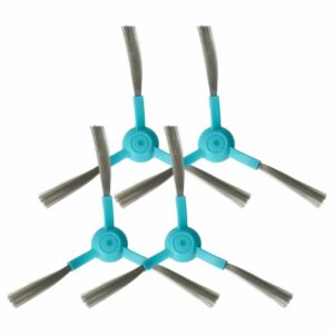 4 Escovas Laterais para Aspirador Robot Proscenic M6 Pro - 3 Braços, Preto e Azul Claro