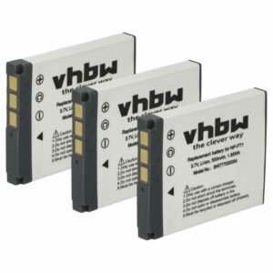 Pack 3 Baterias vhbw NP-FT1 para Sony - 500mAh, 3.6V, Li-Ion
